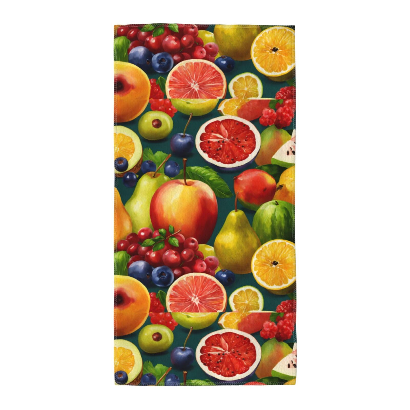 Cbaaghh Healthy Food Print Towel, Towels Thick Face Towels Fast Drying Washcloth For Bath, Spa, Gym