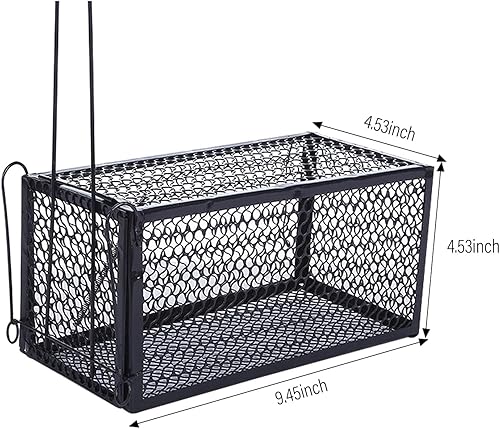 Miniatura 2 de 2 trampas para ratas humanitarias, trampas de metal para animales vivos, para interiores y exteriores, trampa para ratones para ardillas y roedores
