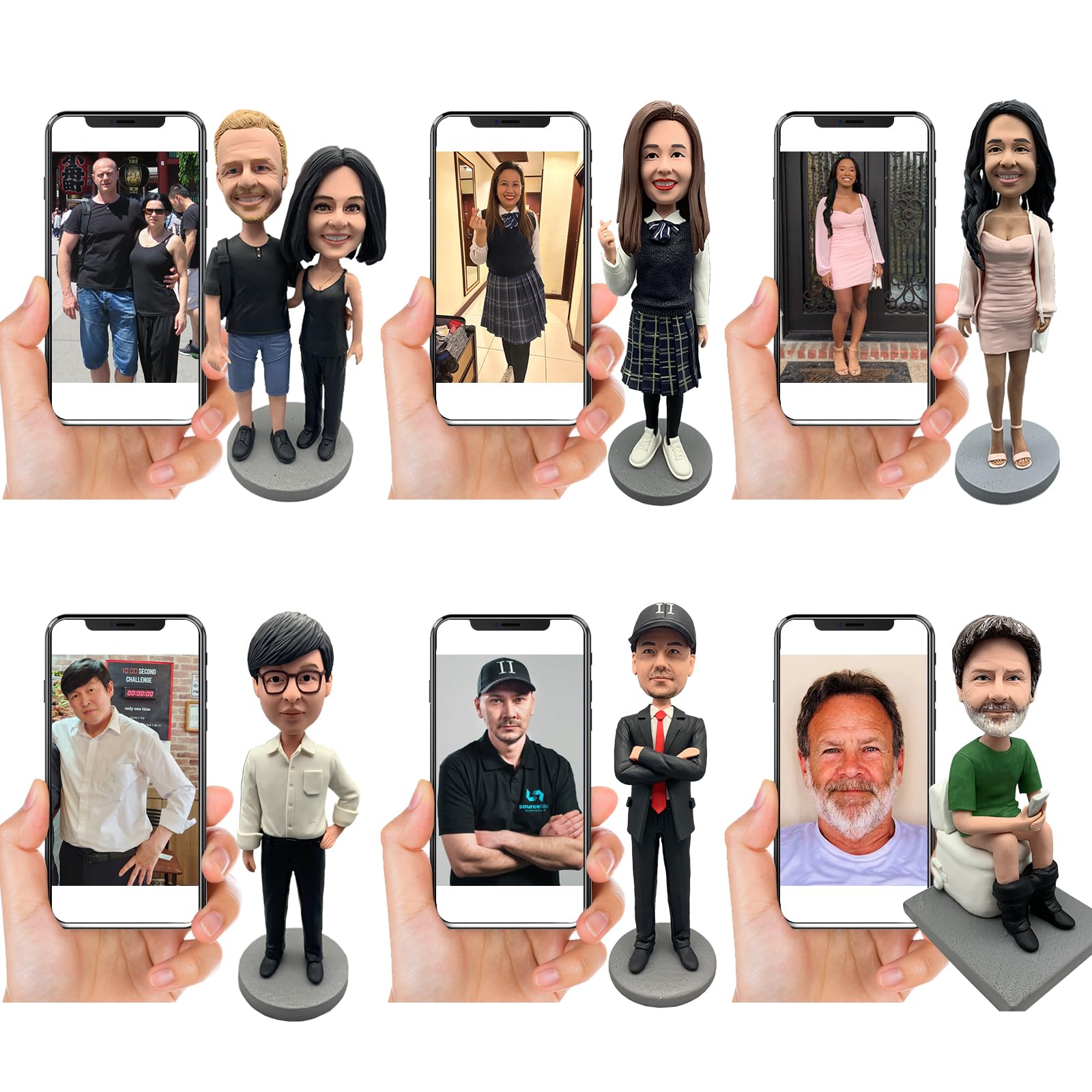 Figura personalizada de médico Bobblehead, regalo médico profesional, escultura de arcilla polimérica hecha a mano, perfecta para agradecimiento al trabajador de la salud o graduación de la escuela de
