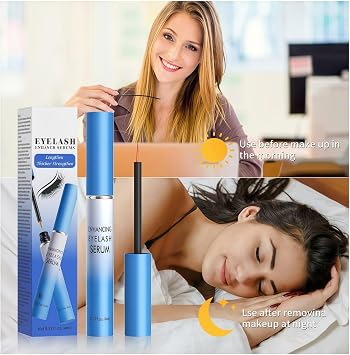 4ML Eyelash Growth Serum, Lash Enhancing Serum with Advanced Formula for Longer Fuller Thicker Lashes – Natural Lash & Eyebrow Serum for Growth & Thickness, Rapid Lash & Brow Enhancer, Essence Mascara