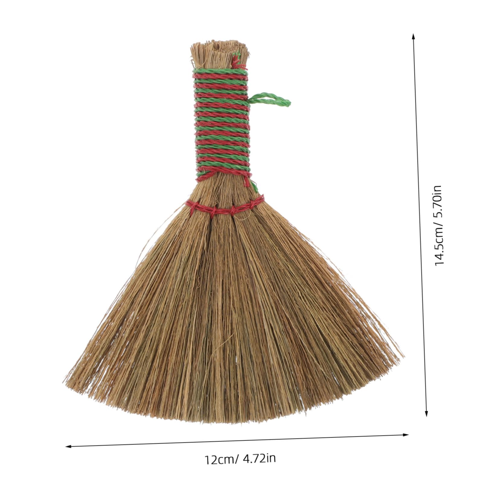 NOLITOY Brush 2 Pack Mini Desk Broom Small Cleaning Brush Natural Cogon Grass Easy to Handle Lightweight for Home