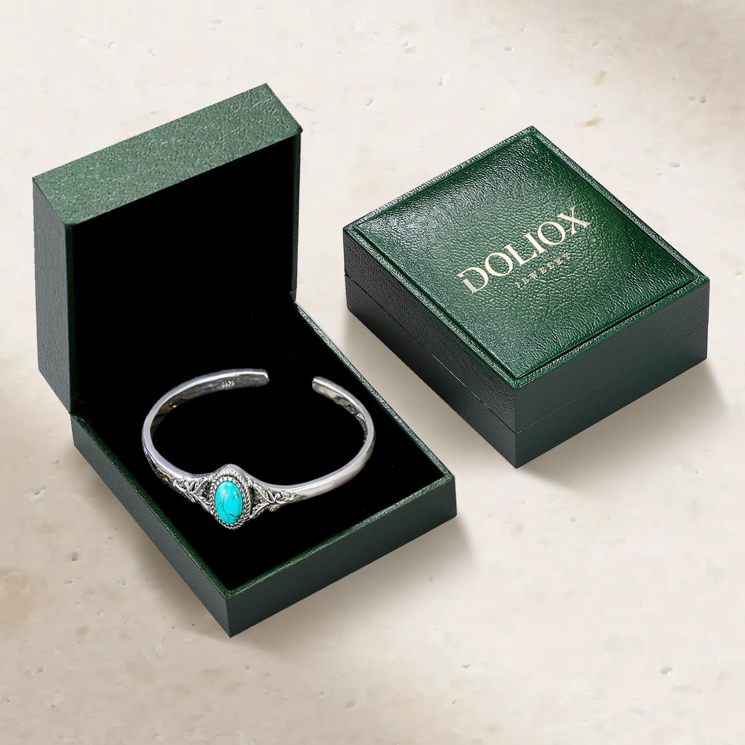 Genuine Turquoise Bracelet Cuff for Women Native American 925 Sterling Silver Leaf Oval Gemstone Bangle Adjustable Jewelry 6.5 7 7.5 Inch