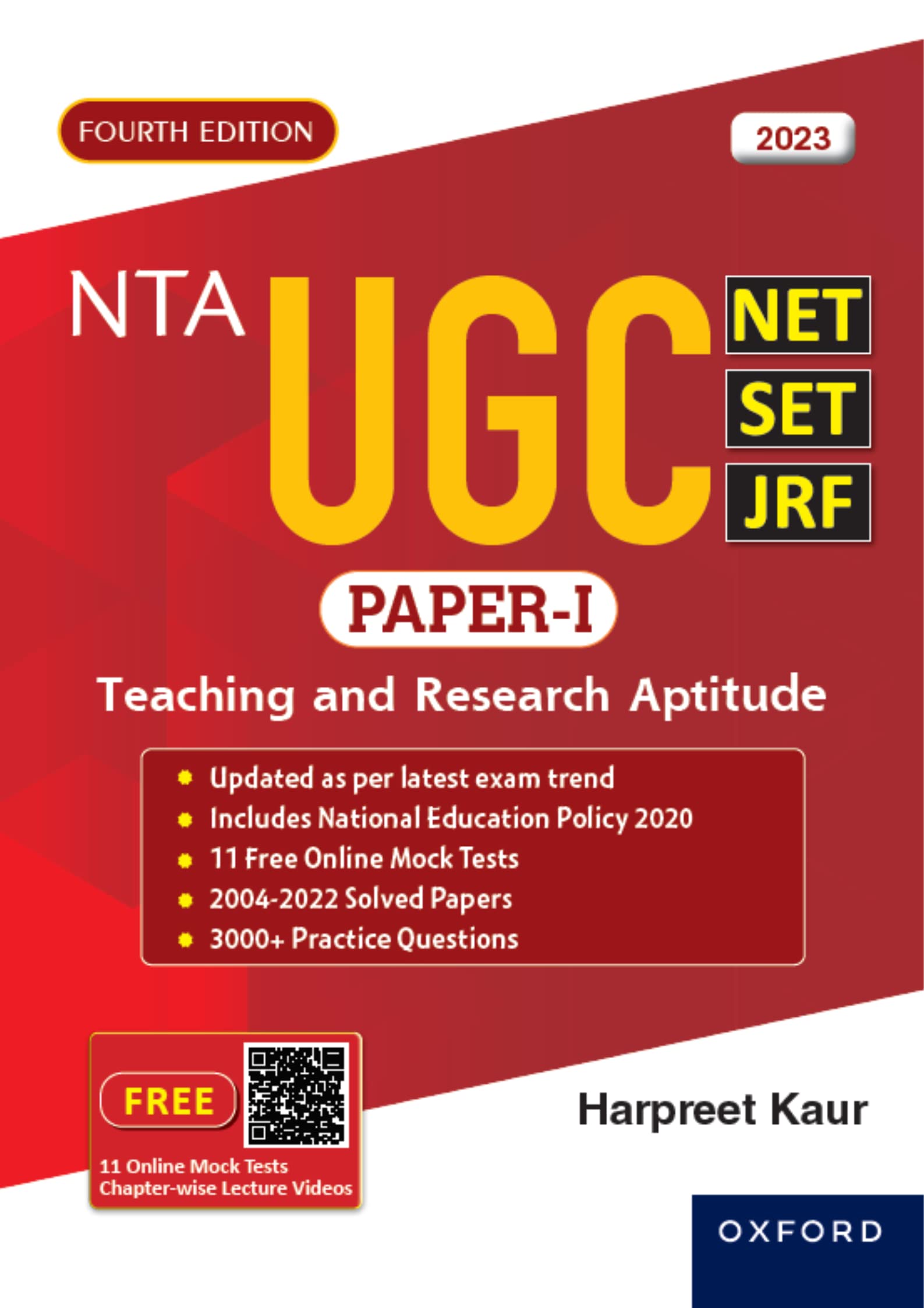 Oxford 2023 NTA UGC - NET, SET, JRF | Paper 1 | 4th Edition | Includes June 2022 Solved Question Papers Paperback – 5 January 2023
