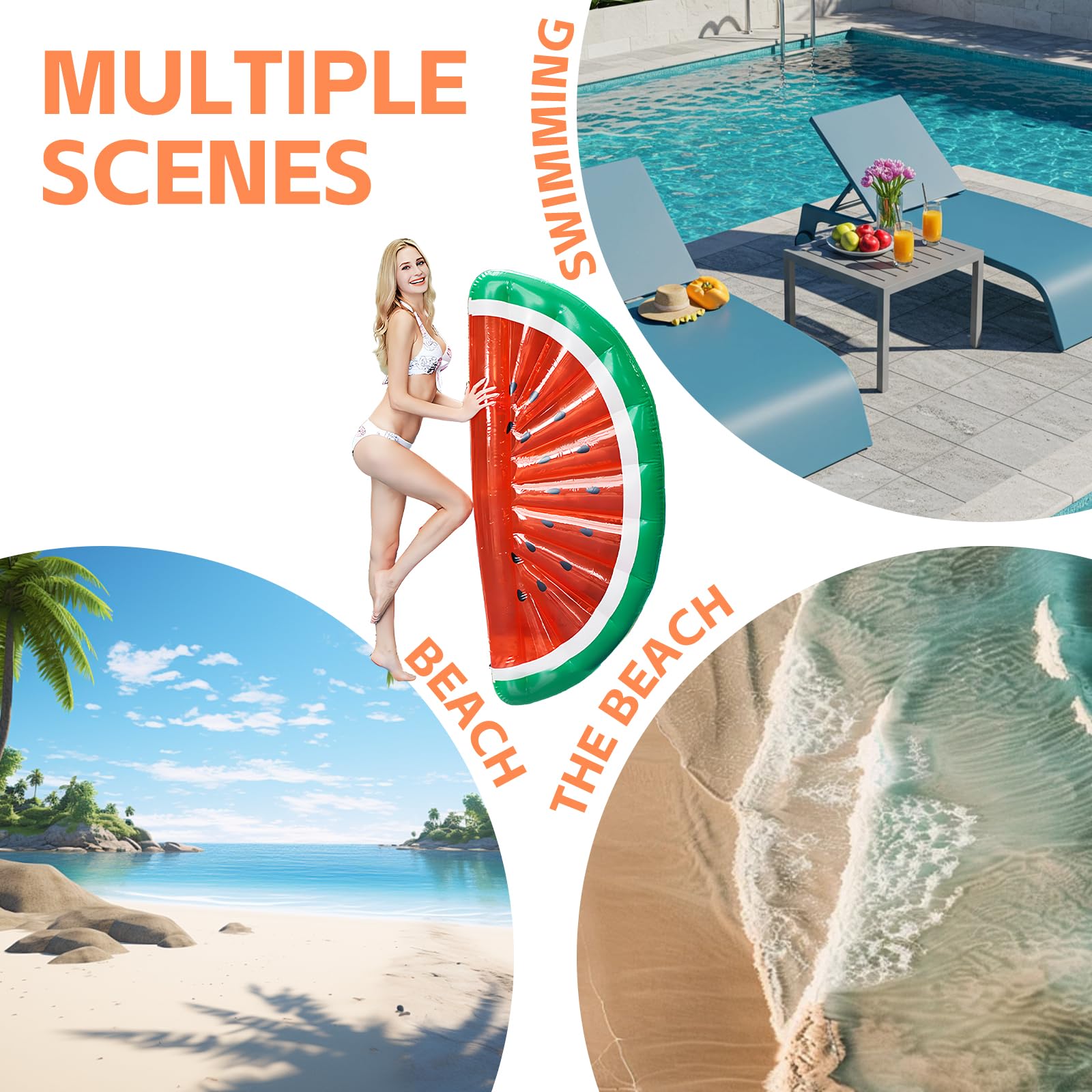 ACTOYS Materassino Gonfiabile Piscina, Amaca Gonfiabile, Letto Galleggiante Gonfiabile Acqua Amaca, Galleggiante Mare Gonfiabile per Piscina Beach Party