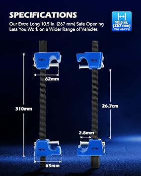 OMT 2Pcs MacPherson Strut Spring Compressor Tool Set for Cars and Vans