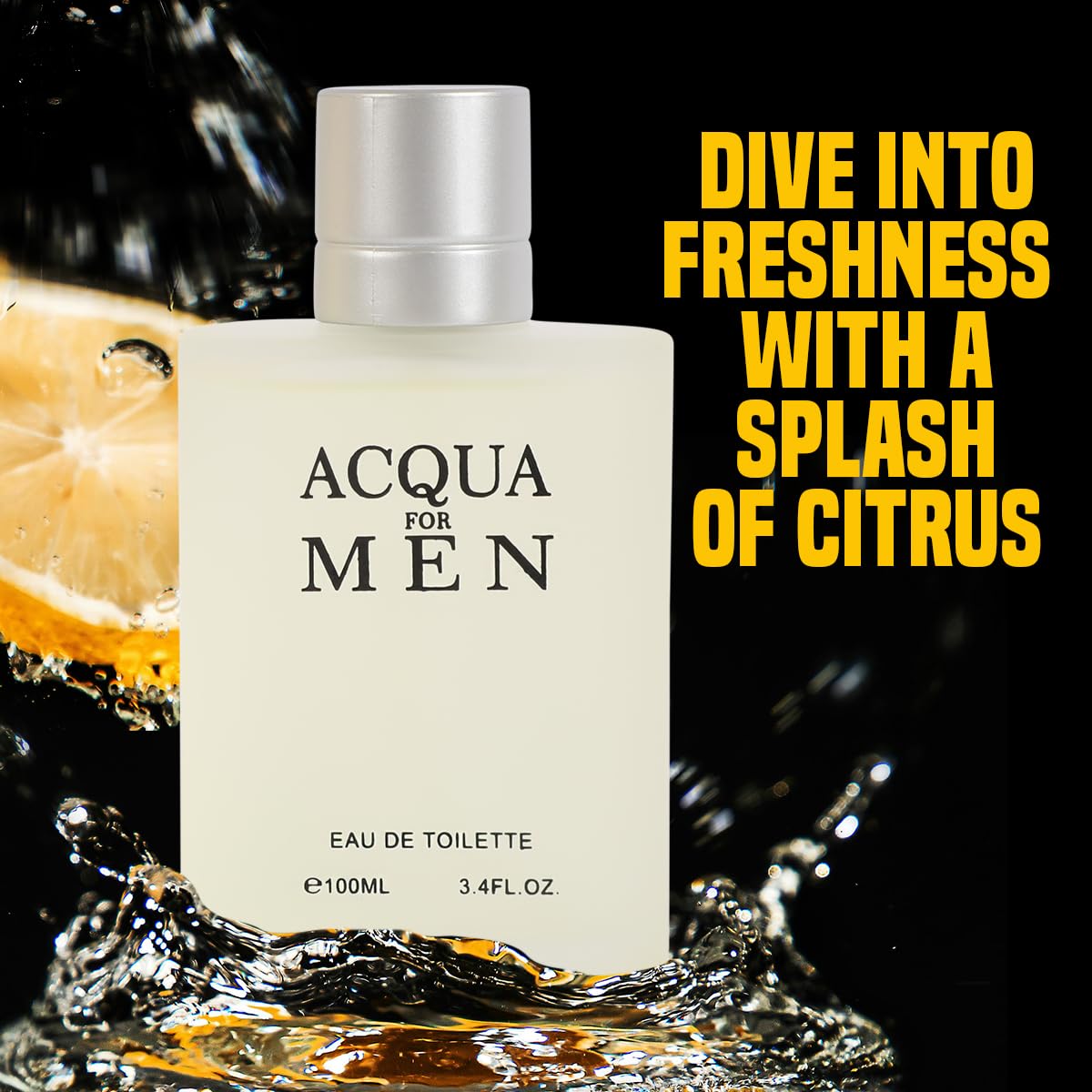 Acqua Spray Eau de Toilette for Men – Fresh Citrus Aquatic Men’s Perfume with Bergamot & Sea Notes – 100ml/3.4 fl oz (2, 100 ml)