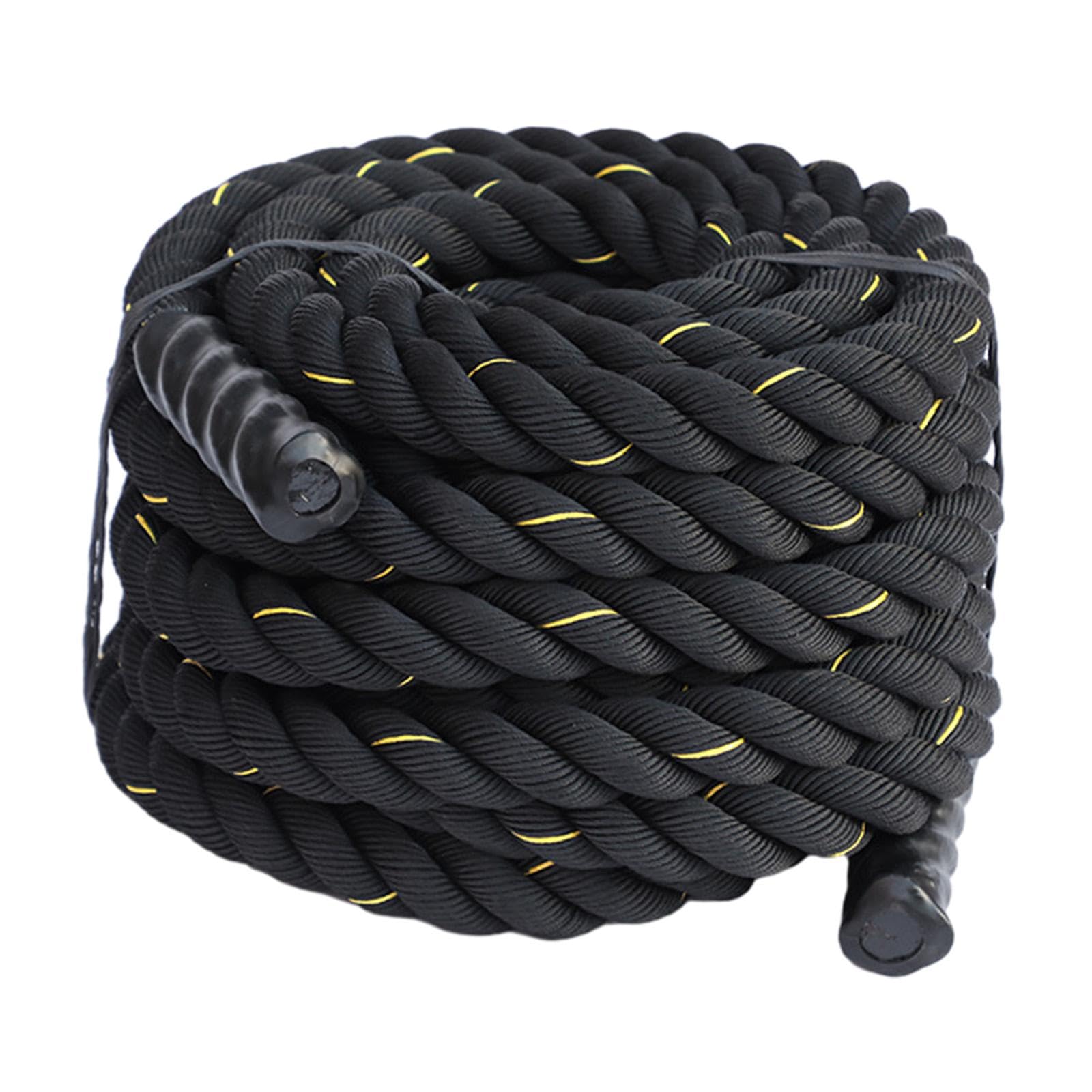 harayaa Battle Exercise Exercise Training Heavy Ropes 9.18ft/9.8ft Professional Home Gym Exercise Battling Exercise Rope Equipment, 25mmx3m Yellow