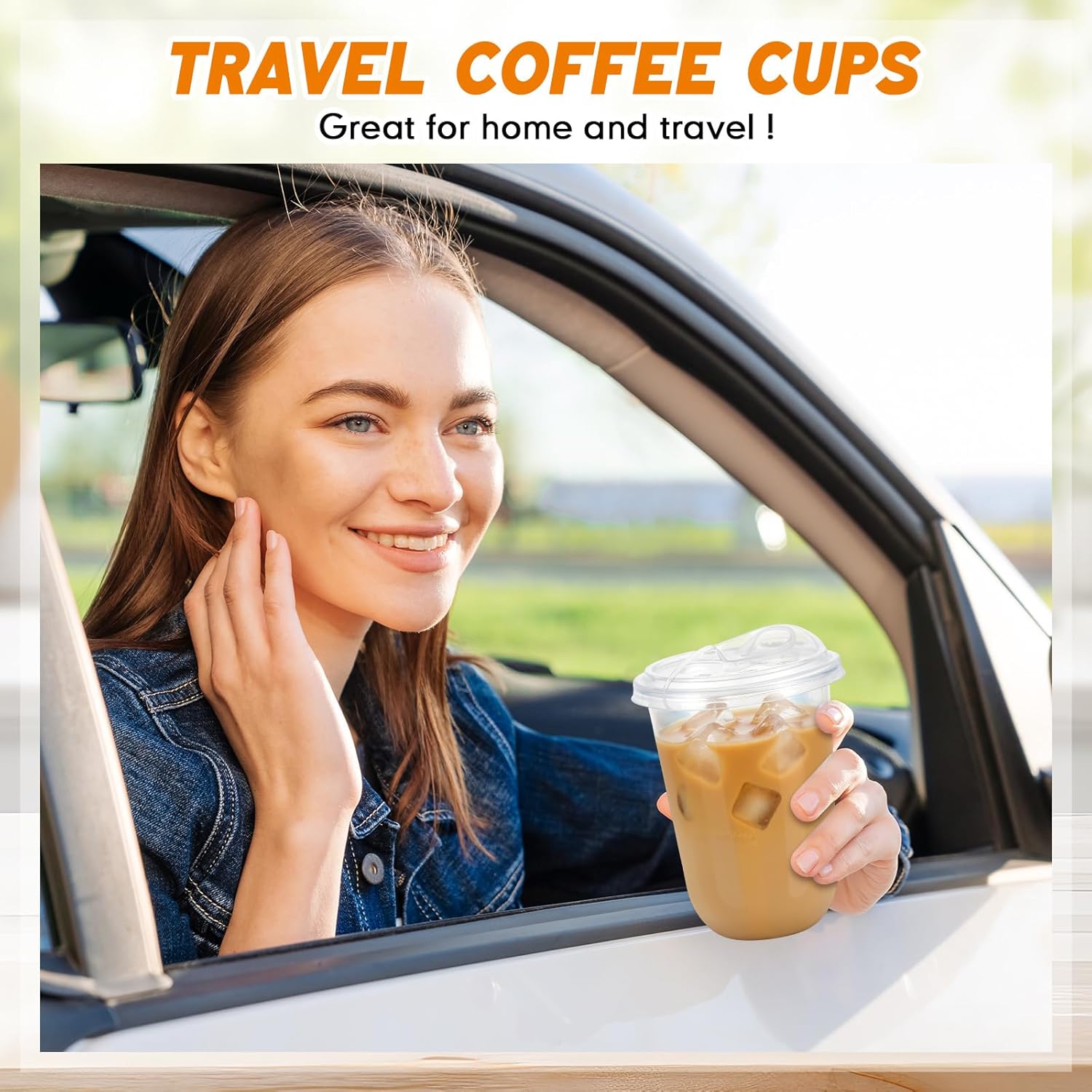 50 Pack 16oz Clear Plastic Cups with Strawless Sip Lids Disposable Iced Coffee Cups Pet Crystal Round Bottom Tumblers for Iced Coffee, Cold Drinks, Smoothie, Drink Shops and Party Catering - Image 5