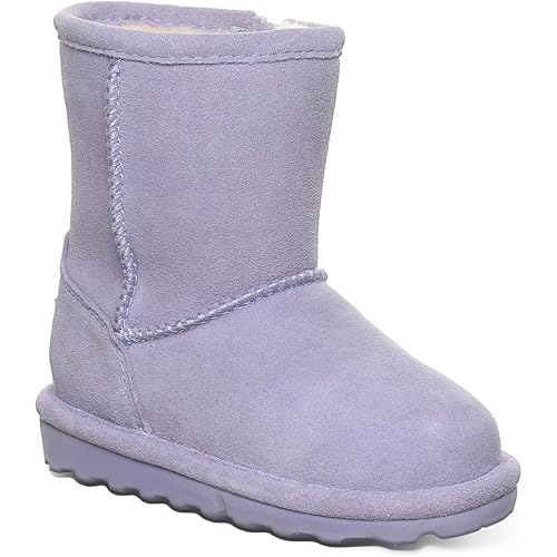 BEARPAW Elle Toddler Multiple Colors | Toddler's Boot Classic Suede with Zipper | Kid's Slip On Boot | Comfortable Winter Boot