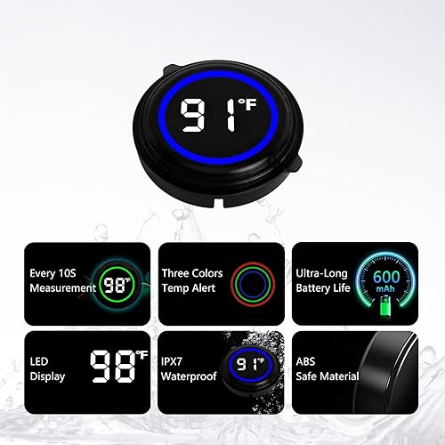 Miniatura 4 de Paquete de 2 termómetros flotantes impermeables para baño de hielo, piscina, bañera