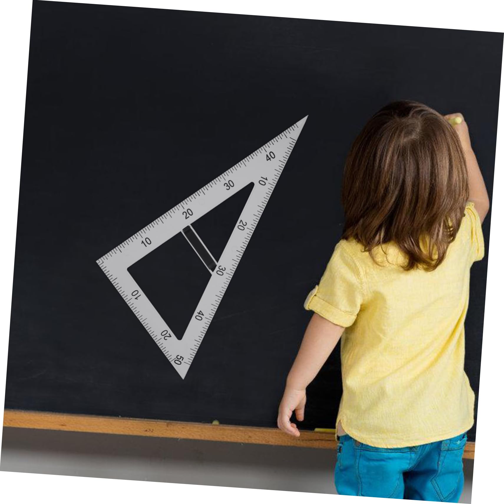 Magnetisches Transparentes 60° Dreieckslineal Zeichenwerkzeug Lehrmittel Geometrie Mathematik Unterricht Bürozubehör