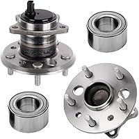 Vista 128 de Detroit Axle - Kit de suspensión de 14 piezas para Jeep Liberty 2006-2007, 2 cubos de rodamiento de ruedas, 2 brazos de control superior, 2 rótulas