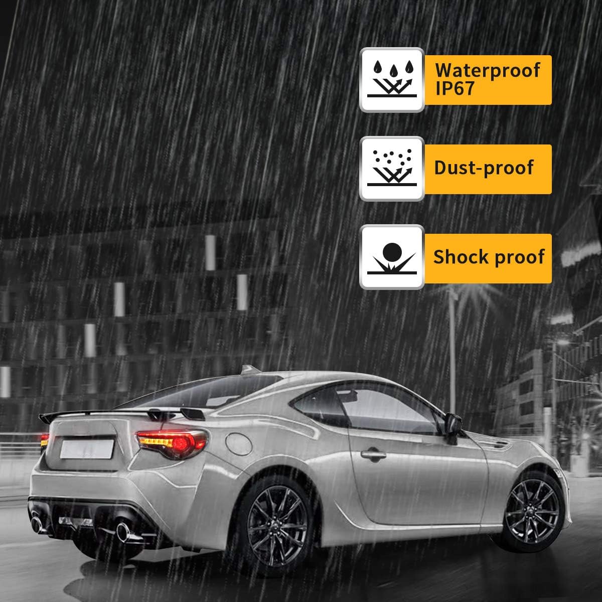 VLAND Led Tail lights Compatible with Scion Fr-s 2013-2016 Toyota86/ Subuaru Brz 2013-2020 with Amber Sequential, OE Style Rear Lamp Assembly Including Passenger& Driver Sides, Smoke/Tinted