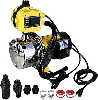 1 HP Shallow Well Jet Pump with Automatic Pump Control, Smart Pressure Switch System,