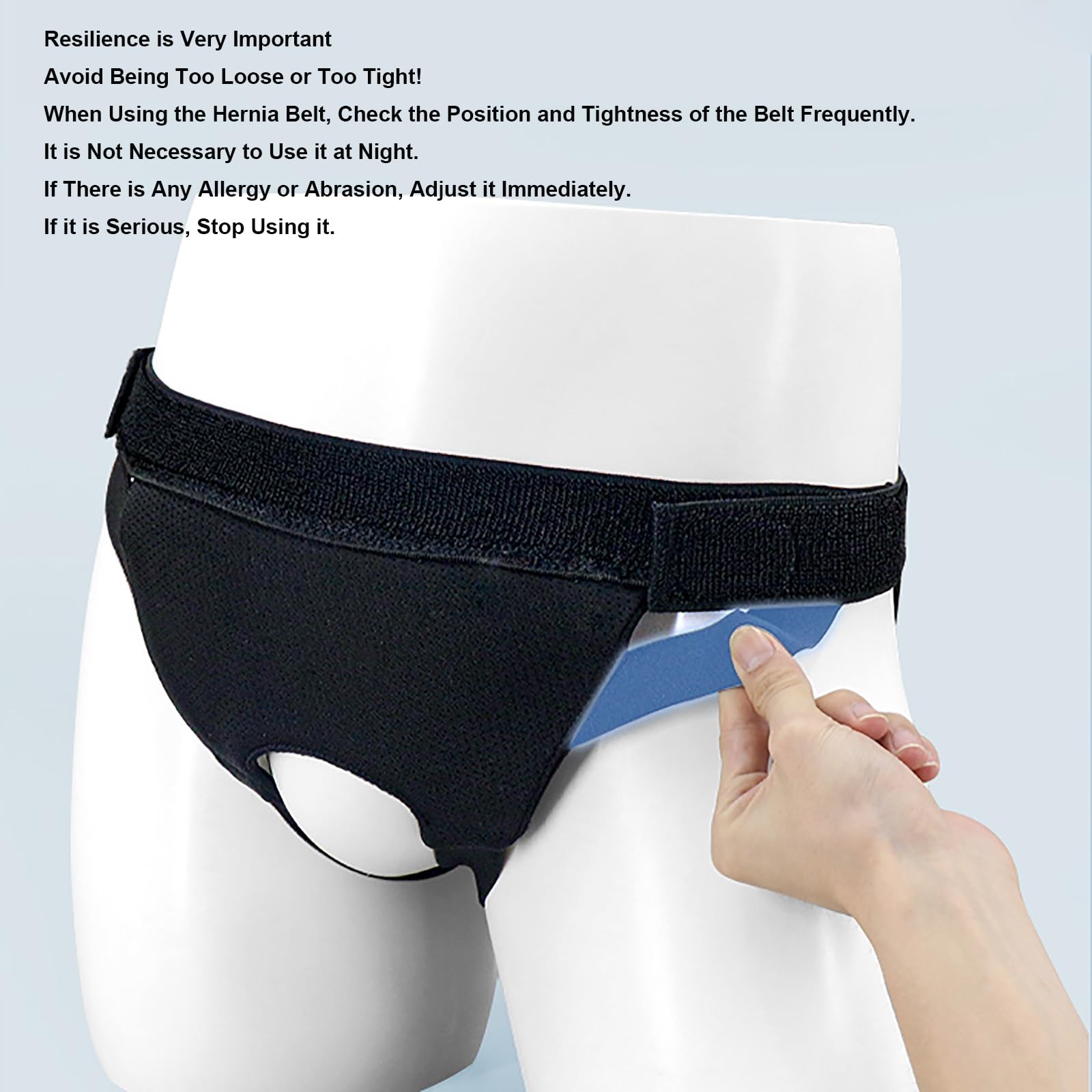 Bruchband Leistenbruch, Leistenbruchgürtel für Männer und Frauen mit Abnehmbarem Kompressionspolster und Verstellbaren HüFtgurten, Leistenbruch Slip Herren, Einseitig und Beidseitig(Black,Medium)