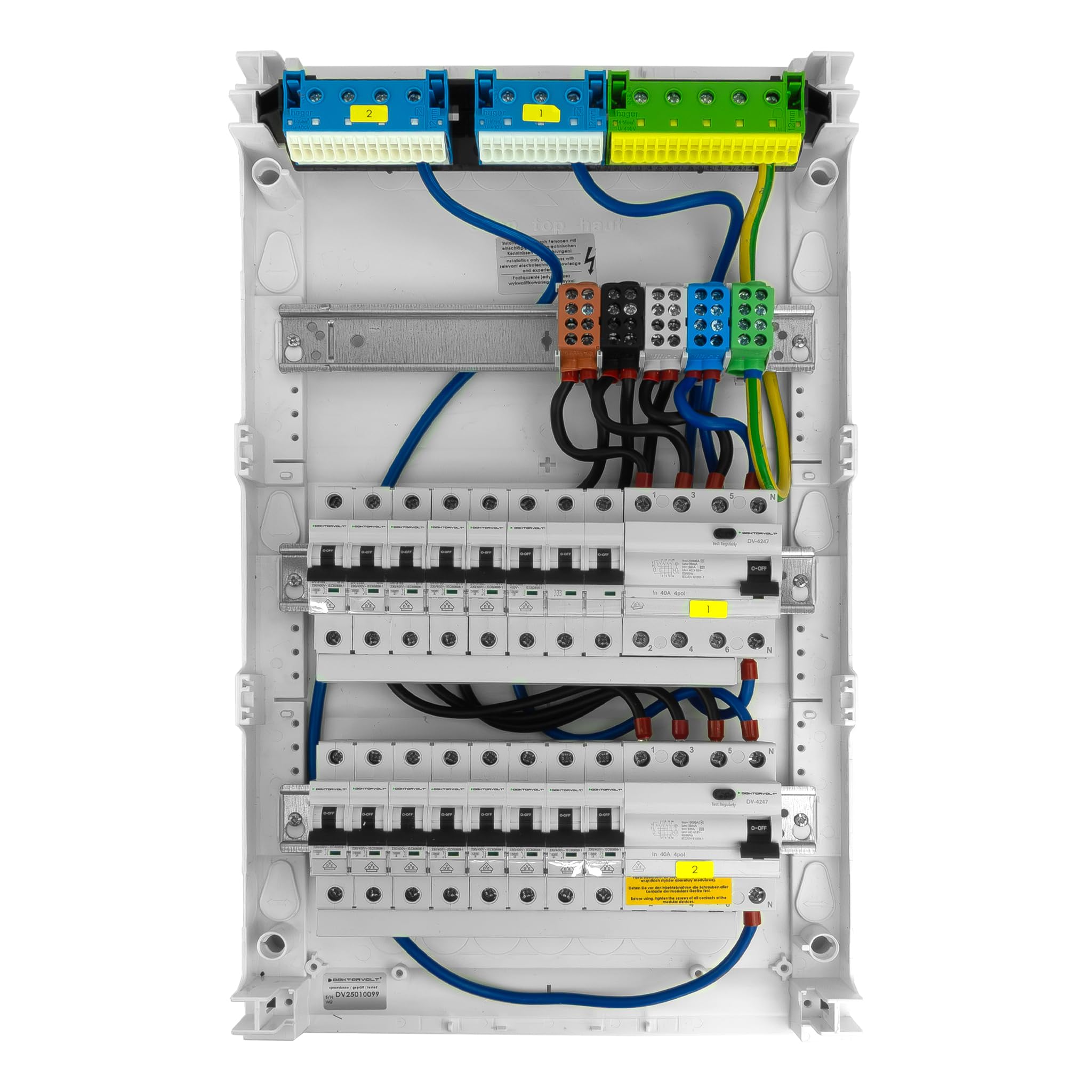Doktorvolt Aufputz-Verteilerkasten 3-reihig, 36 Module, 515x305x96,5 mm