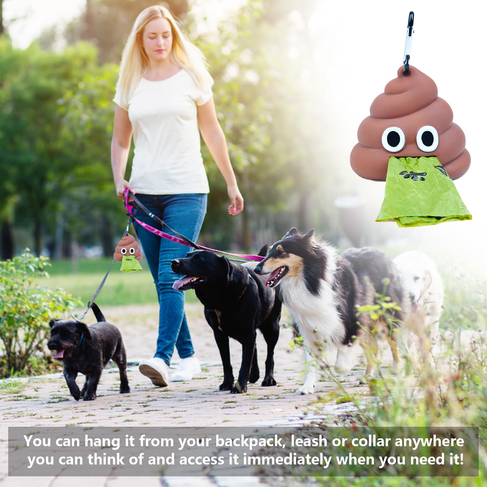 Hondenpoepzak Hond Afvalzak Met Dispenser Voor Hondenpoepzakjes Dog Waste Bag Dispenser Dog Poop Waste Bags Hondenpoepzakken Dispenser Kak Vuilniszak En Leash Clip Afvalzak Honden Voor Elke Hondenlijn