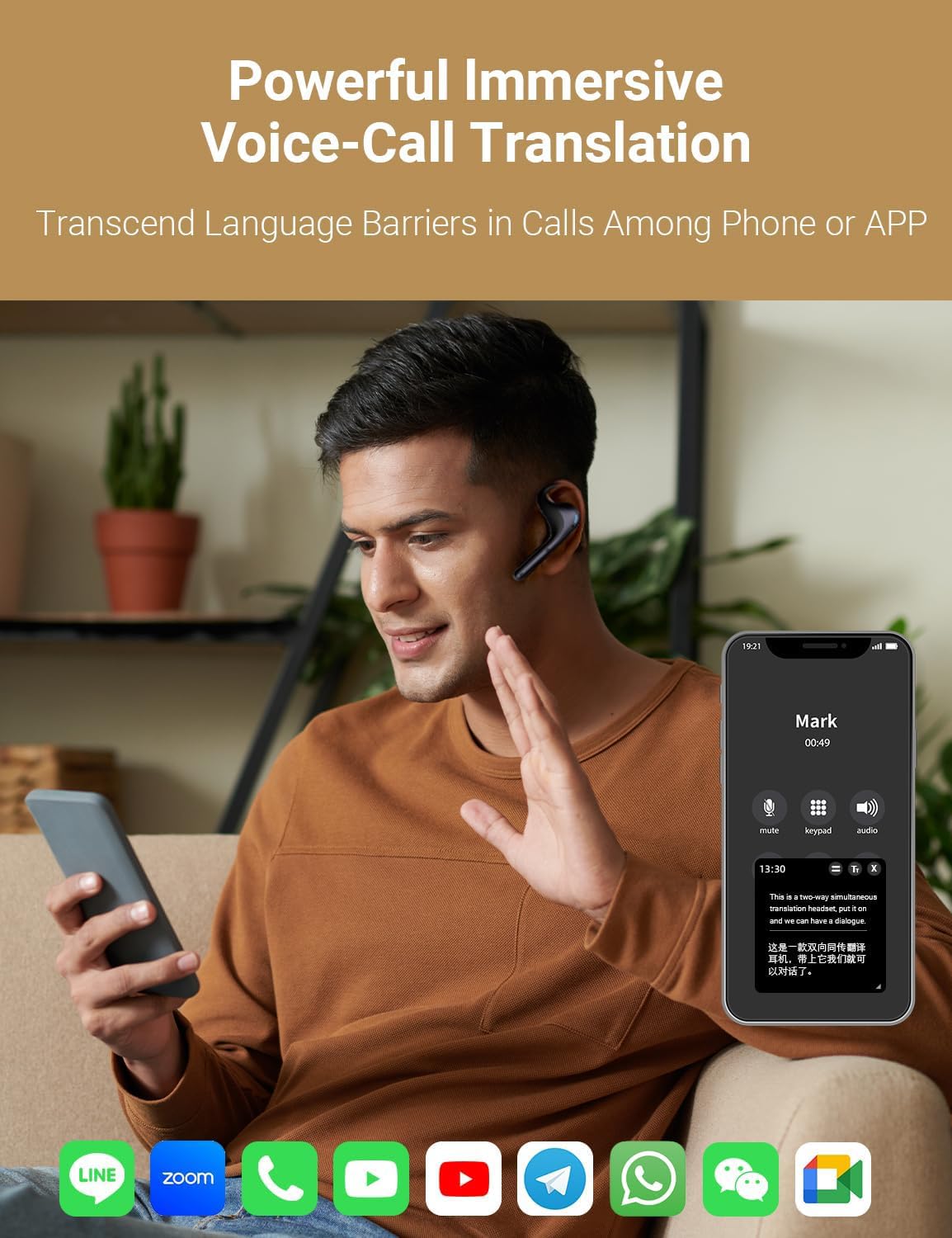 Timekettle W4 Pro AI Translation Earbuds, Open-Ear Wireless