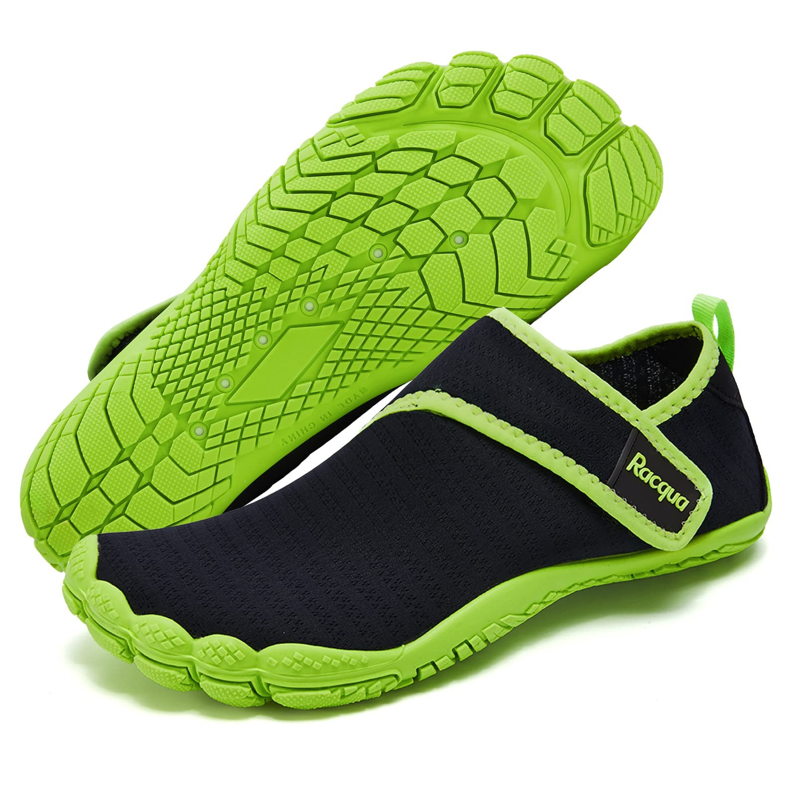 Racqua Men's Women's Slip-On Water Shoes Quick Dry Barefoot Lightweight Aqua Shoes Beach Swim Pool Hiking Sport Shoes