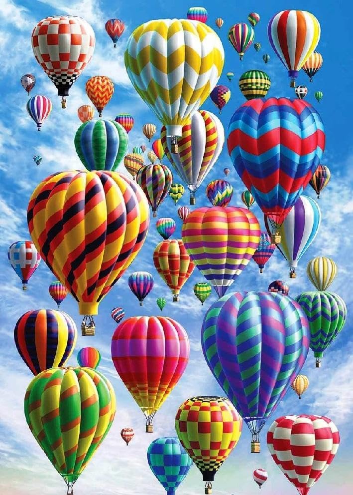 MOTGOM Diamond Painting Kit for Adults, 5D Square Diamond Art, Hot Air Balloon Diamond Painting, Square Drill Gem Art Kits for Beginners, Home Wall Decor, 30x40cm