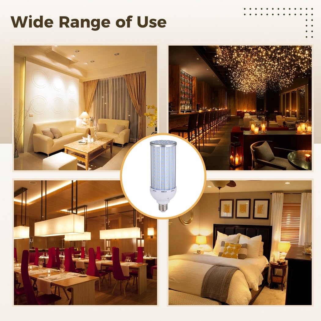 2 Stk. E27 LED-Maiskolbenlampen, 60W, 3000K warmweiß, AC 85-265V, für Schlafzimmer, Wohnzimmer, Restaurants, Cafés
