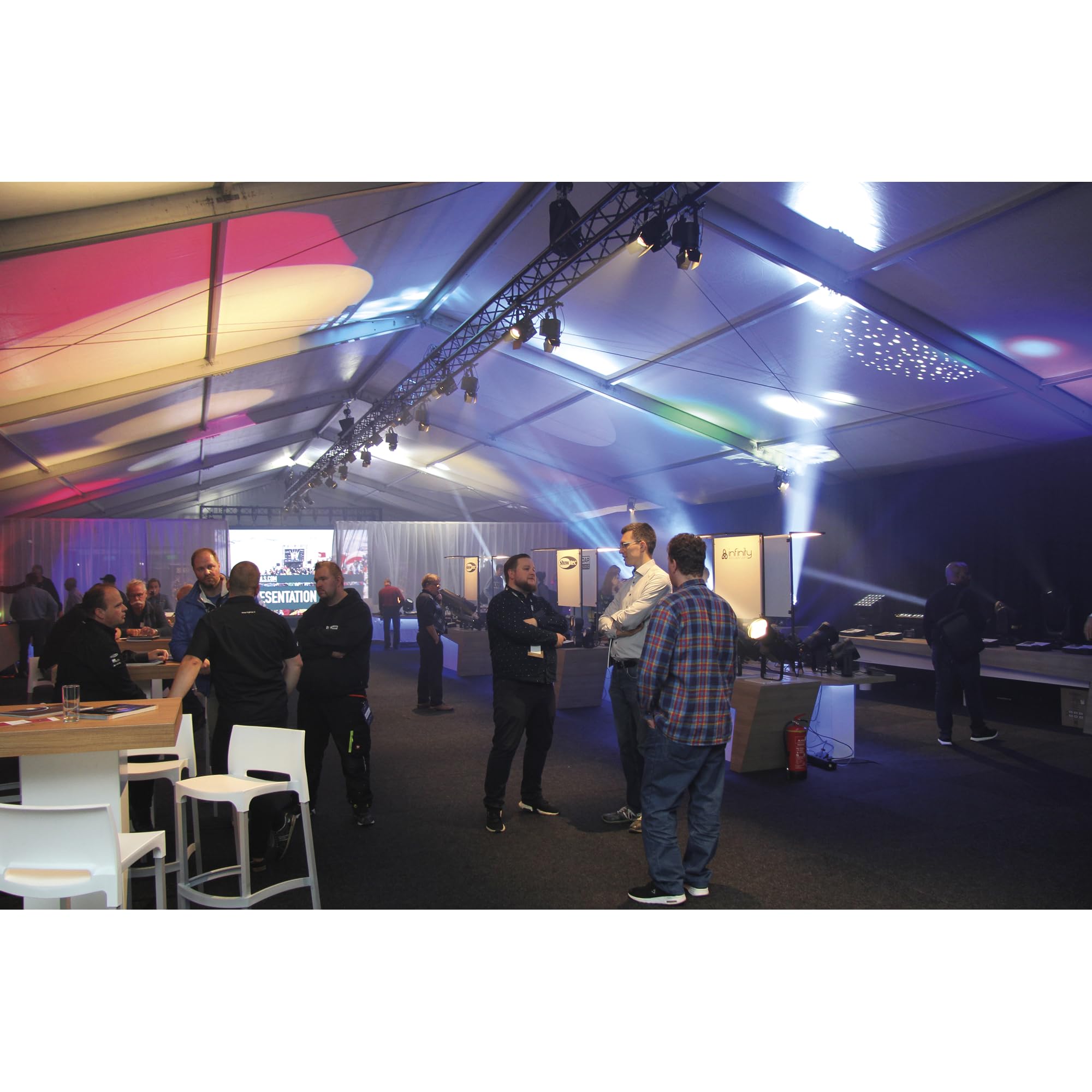 Showtec Voile CS - Cortina de ducha (300 x 400 cm), color blanco