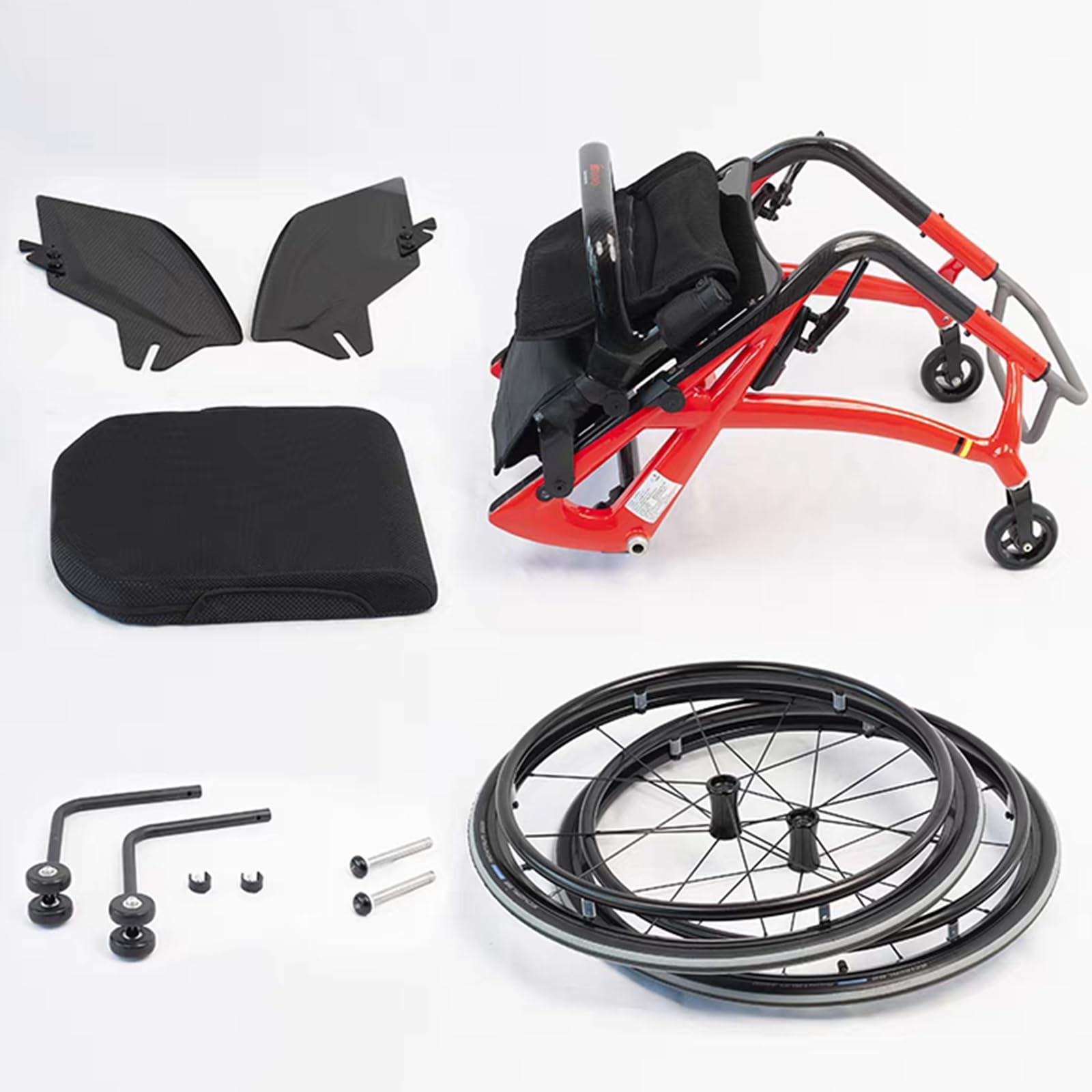 Sillas de Ruedas para Adultos Silla de Ruedas Ligera Y Plegable de Fibra de Carbono Silla de Ruedas Deportiva Apta para Adultos/56X84X68Cm(22X33X26.7Inch)