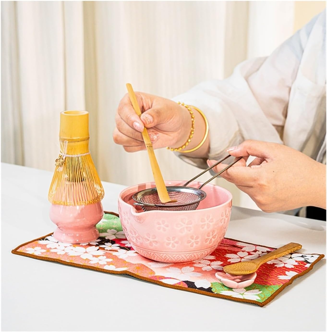 4/7PCS Matcha Making Set Brush Bowl Box With Whisk Tea Tools(7 PCS Matcha Set S)