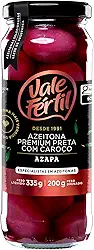 Azeitona Preta em Conserva Azapa com Caroço Vale Fértil Premium Vidro 200g, Pequeno