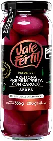 Azeitona Preta em Conserva Azapa com Caroço Vale Fértil Premium Vidro 200g, Pequeno