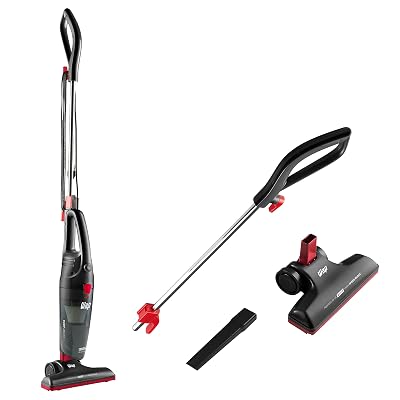 WAP Aspirador de Pó Vertical High Speed Black 2 em 1 Aspirador de Mão, 1300W 83 dBA Preto e Vermelho 220V