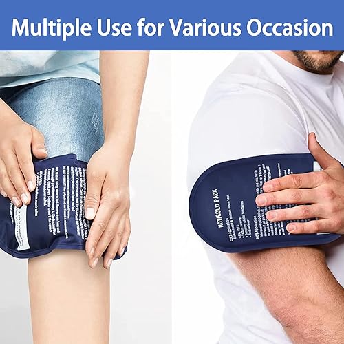 Miniatura 3 de Paquete de hielo de gel para lesiones, 4 paquetes de gel reutilizables, compresa caliente y fría, paquetes de hielo de gel suave flexible para