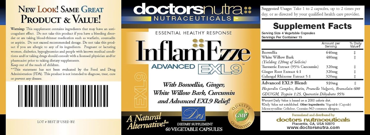 (Pack of 3 InflamEzze - Total 180 Count Capsules