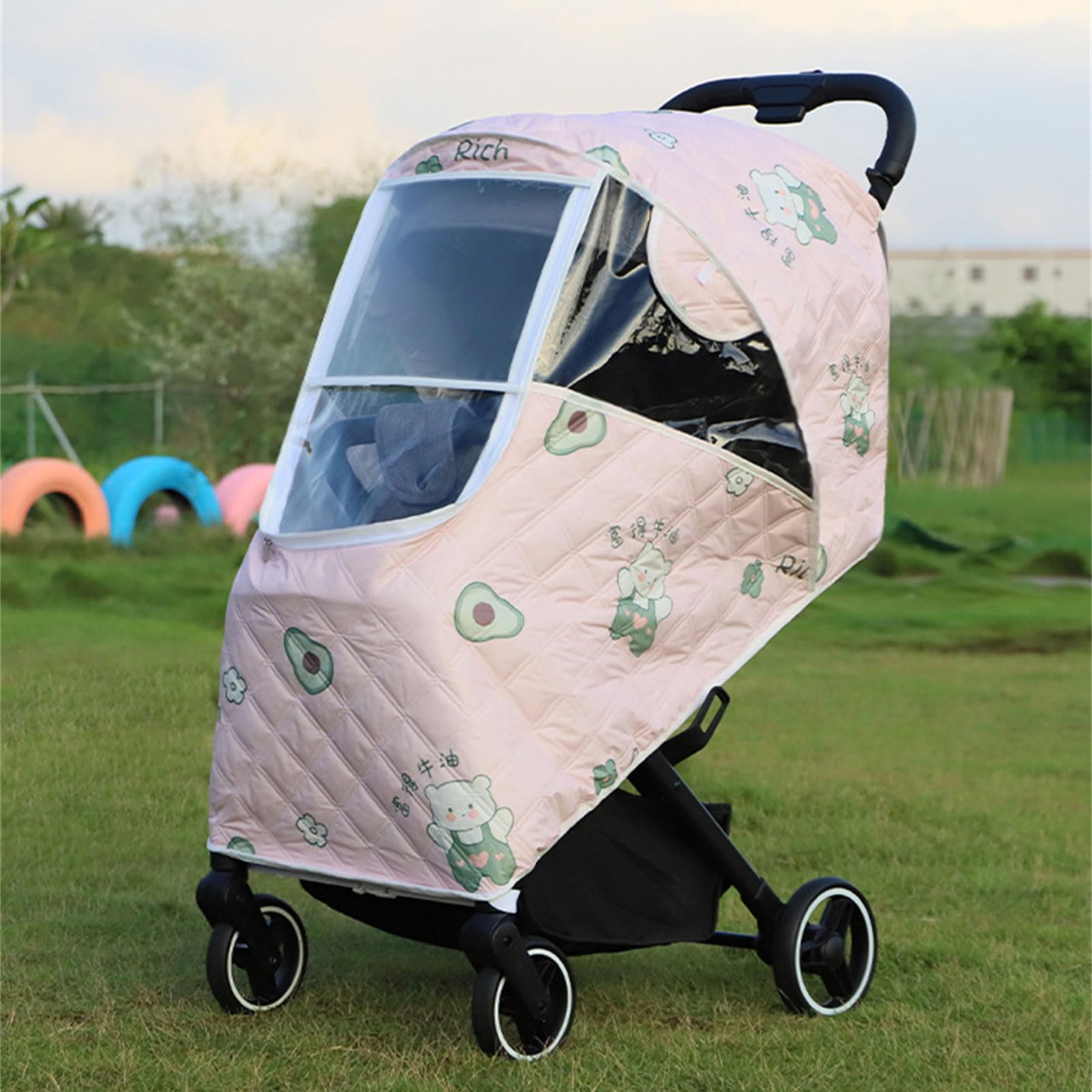 Coprisedili per passeggini con cerniere, accessori per passeggino, traspiranti, resistenti alle intemperie e alla pioggia