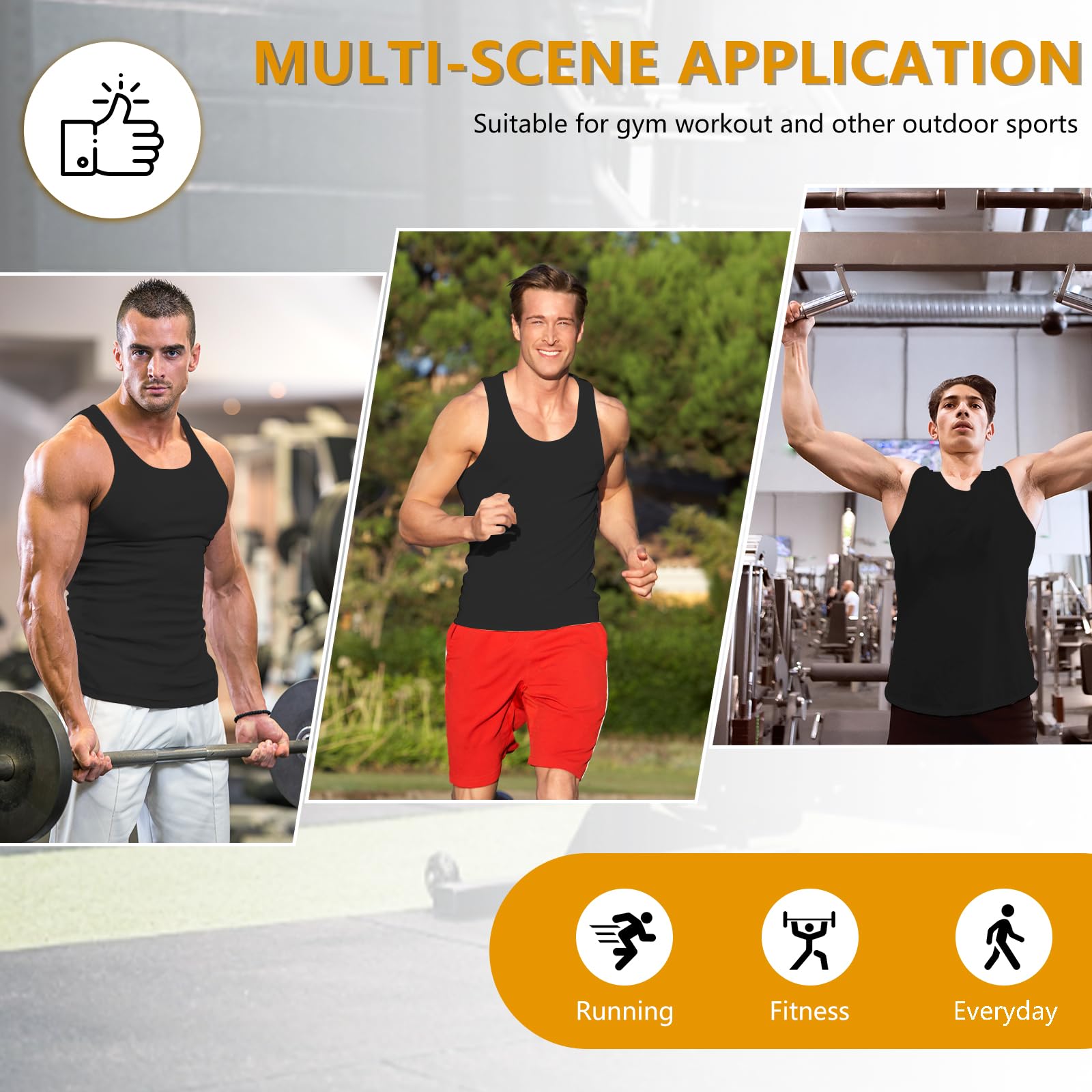 NuCamper Camiseta Reductora para Hombre, Camisetas de Compresión, Chaleco Sin Mangas, Elástica Interiores Body Shaper, Chaleco Abdominal, Faja Cintura Tirantes Hombre para Gym Fitness Entrenamiento