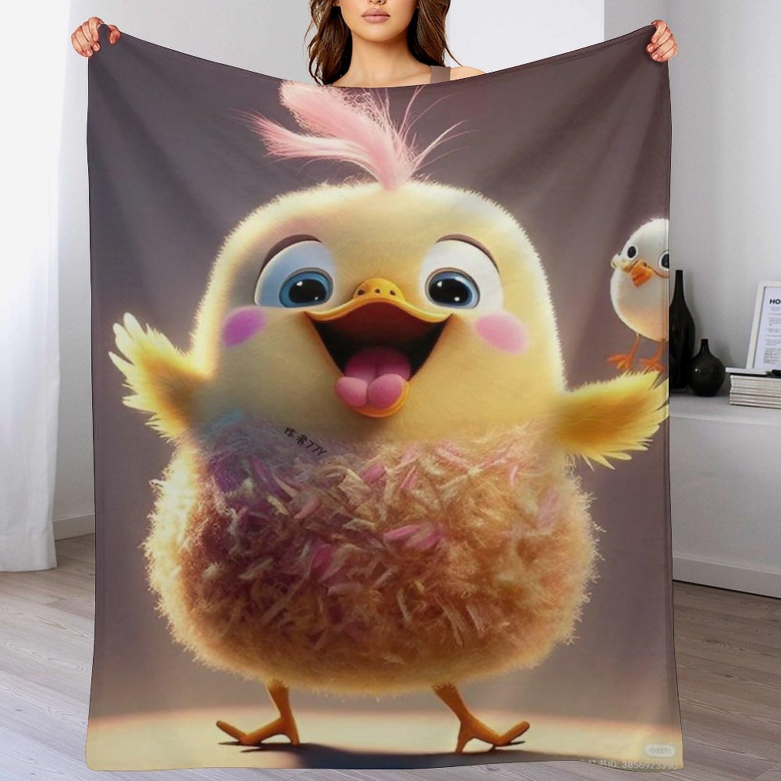 Plaid Canard Jaune : Couverture Polaire Flannel Douillette 150x200cm