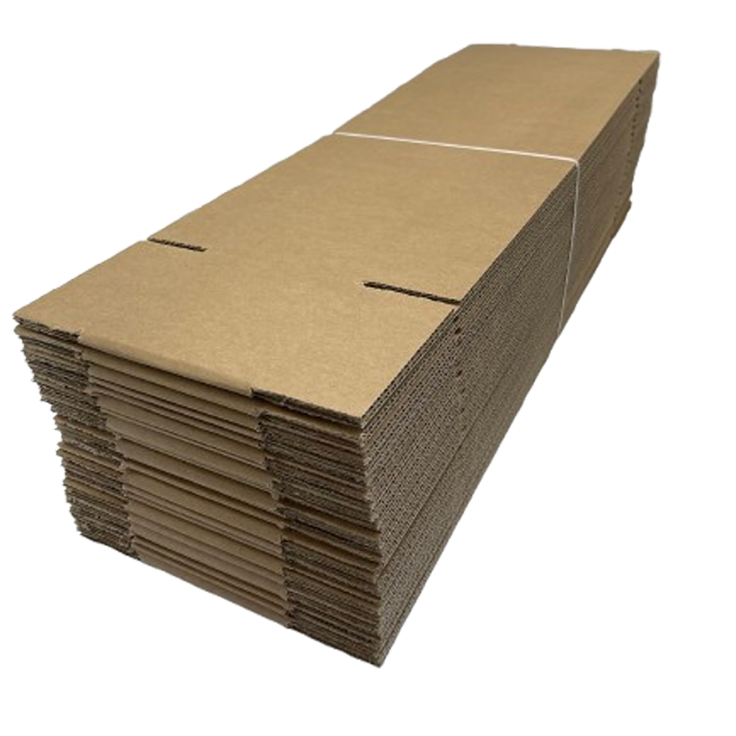 Pack 25 cajas de cartón reforzado 62x12x12 cm - Muy resistentes. Máximo aguante para envíos y almacenaje - Cajas alargadas para embalaje seguro y ecológico.