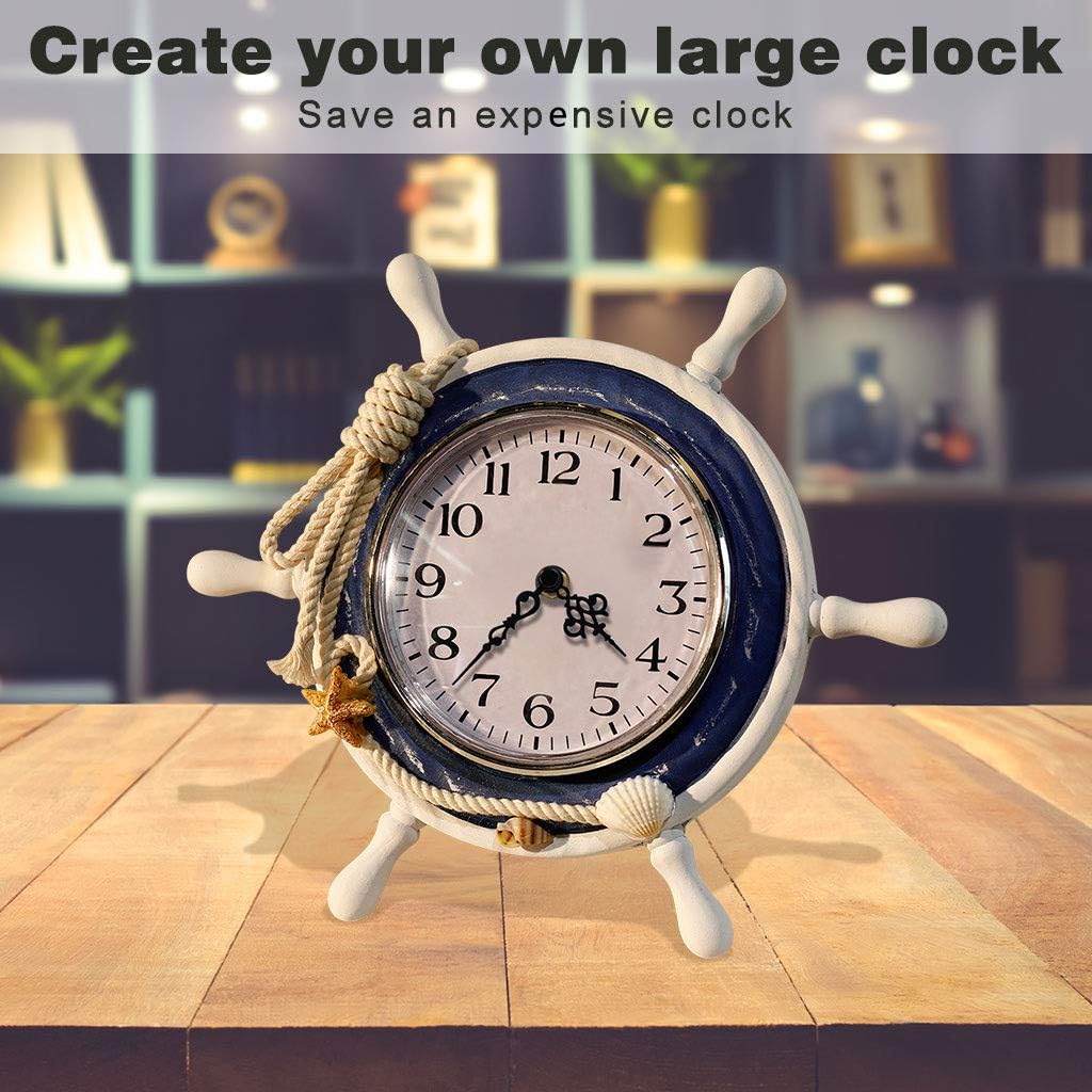 EMOON 2 Pack High Torque Clock Movement Mechanism with 4 Pairs of Short Hands Battery Operated Quartz Clock Motor Kit DIY Repair Parts Replacement, 7/8 Inch Total Shaft Length