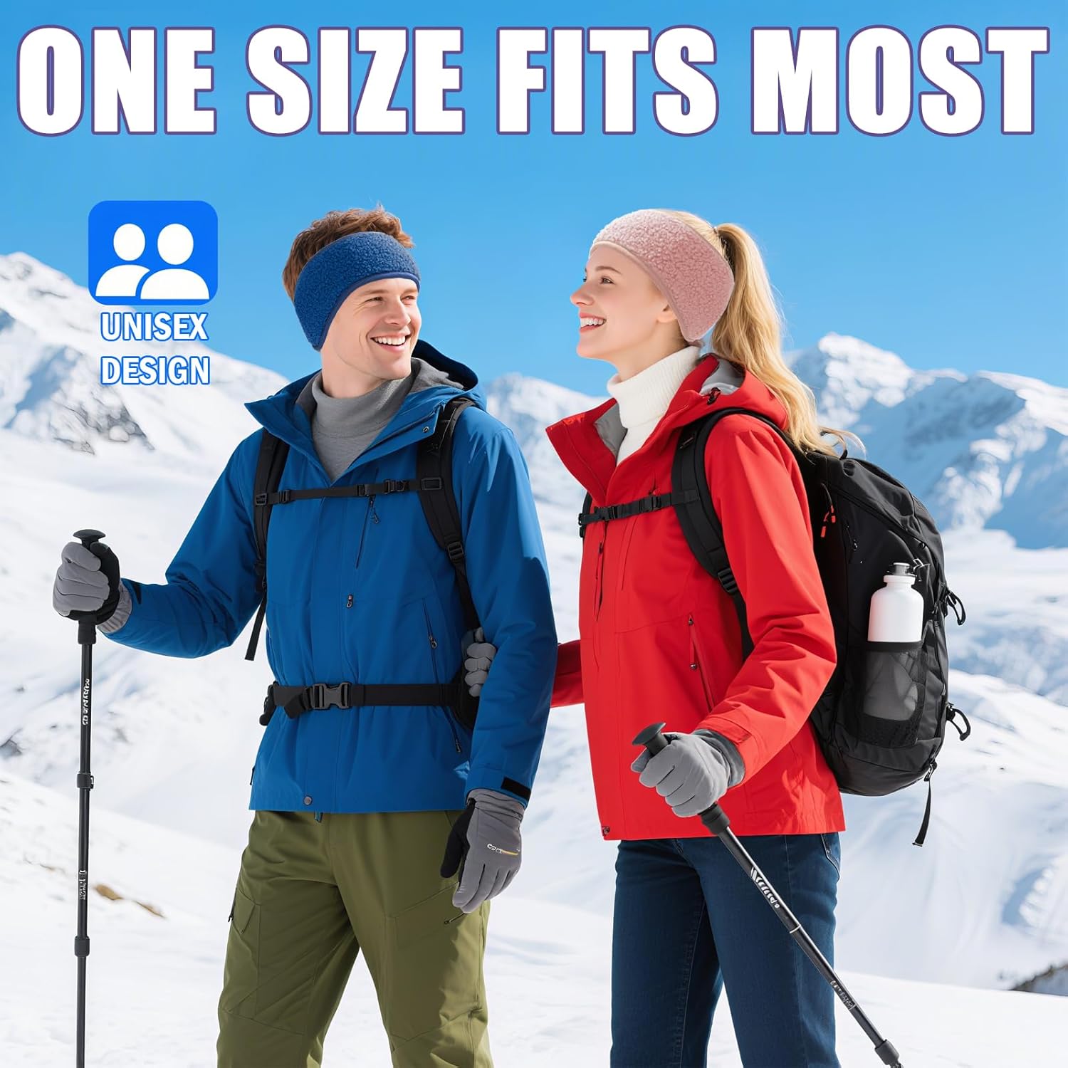 Winter Thermal Ear Warmers Headbands for Men, Women, Cold Weather Protection, Running, Cycling, Ski, Workout Activities (purple, one size) - Image 7