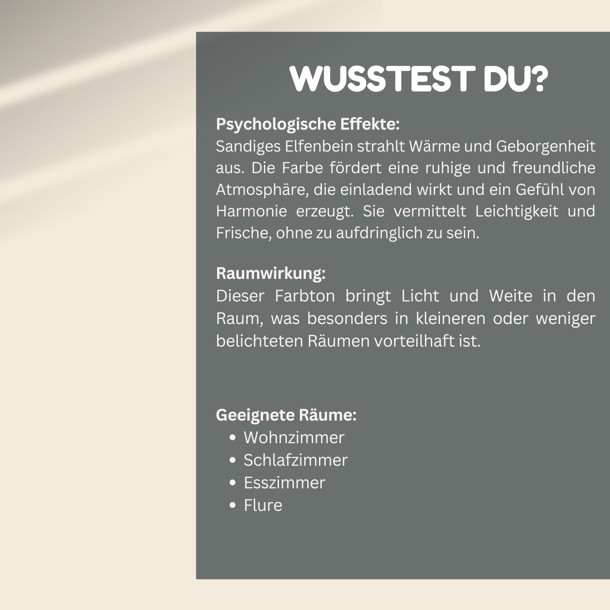 derendo Exklusive Wandfarbe beige 5L, Dispersionsfarbe innen, Innenwandfarbe matt, Deckkraftklasse 2