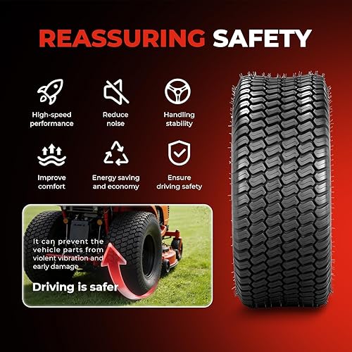 Miniatura 5 de 2 piezas de neumáticos nuevos de 4 capas 24x12.00-12 para cortacésped MOTOOS 24x12x12