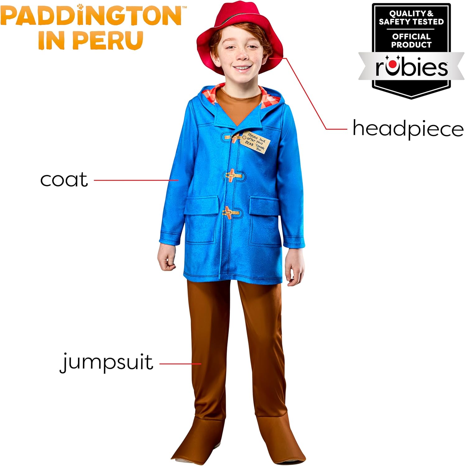 Rubies Paddington: Paddington Bear Costume for Kids, Boy's Small