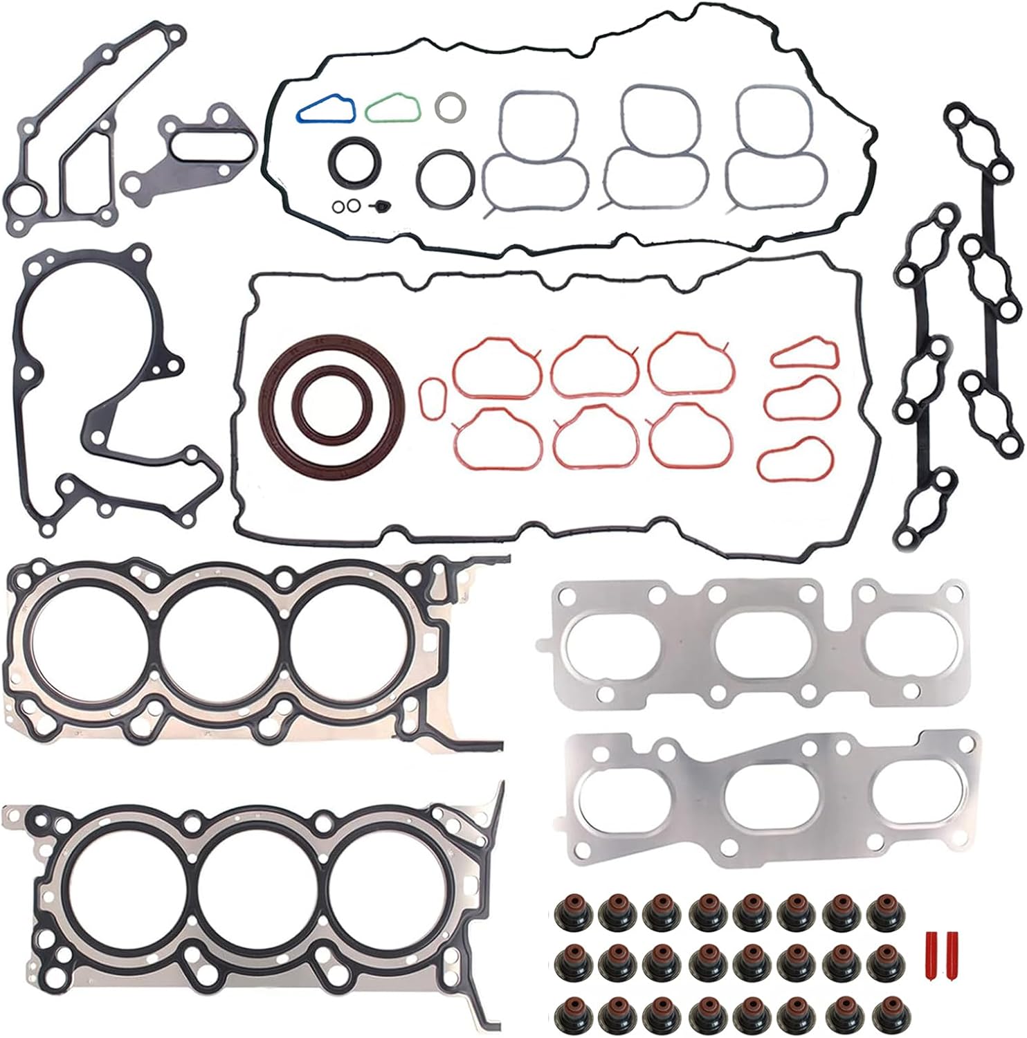 Engine Head Gasket Set, Cylinder Head Gasket Kit for Kia Sedona/Sorento/Cadenza, for Hyundai Azera/Santa Fe, 3.3L/3.5L V6, OE 223113CGA0, 23113CGB0, 223113CGA5