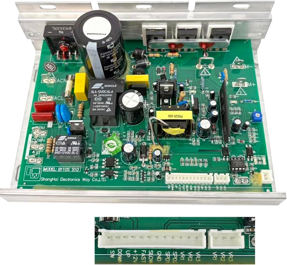 for Xterra TR6.6 Treadmill Lower Motor Control Board 110V B110S S10 (BP575) Treadmill Motor Controller for DYACO Johnson Tempo TREO T101 T102 Treadmill Control Board (A002020007)