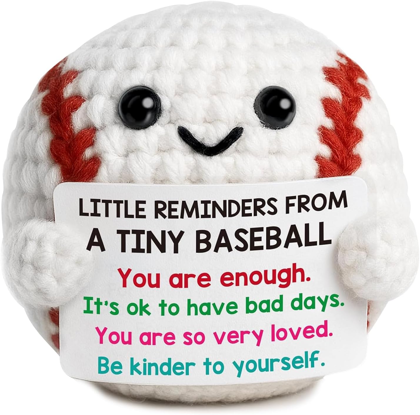 Crochet Baseball Gifts for Men Women Son Daughter ，Emotional Inspiring Support Present for Teammate Boyfriend Brother,Valentines Gifts，Birthday Gifts Baseball Ornament