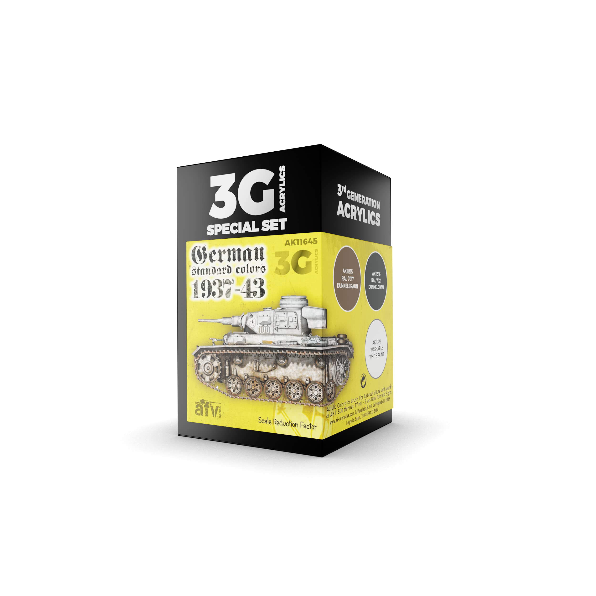 AK Interactive3G German Standard 37-44 Combo - Plastic Modelling Paints & Accessories, Item # AK-11645