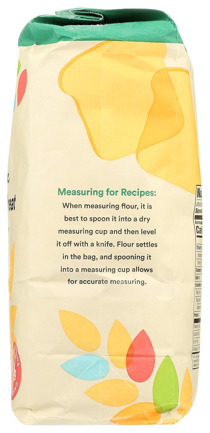 365 by Whole Foods Market, Organic 100% Whole Wheat Flour, 80 Ounce (Pack of 2) image 5