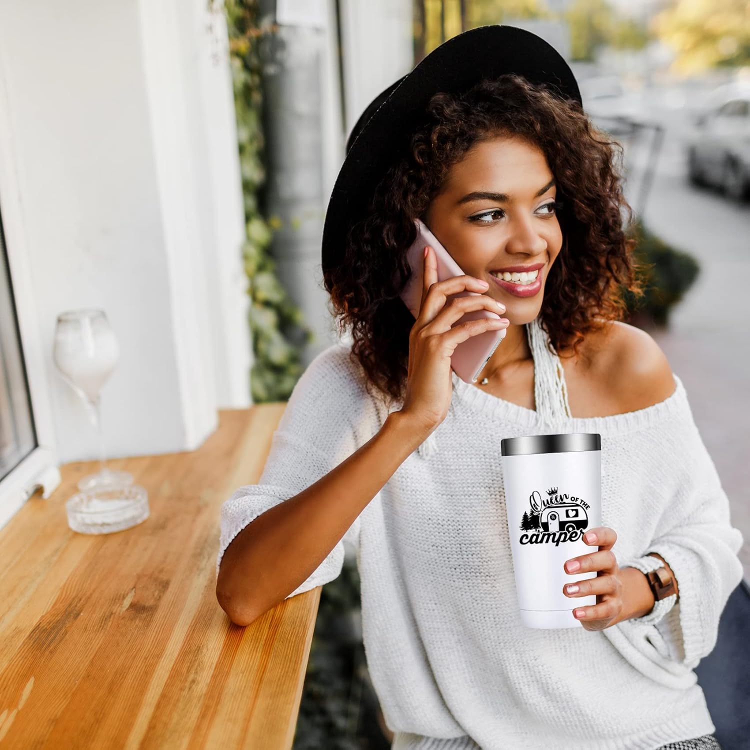 Queen of the Camper Tumblers with Lids and Straws, Camping RV Stainless Steel Vacuum Insulated Travel Tumbler Cups 20 OZ for Girls Women - Image 5