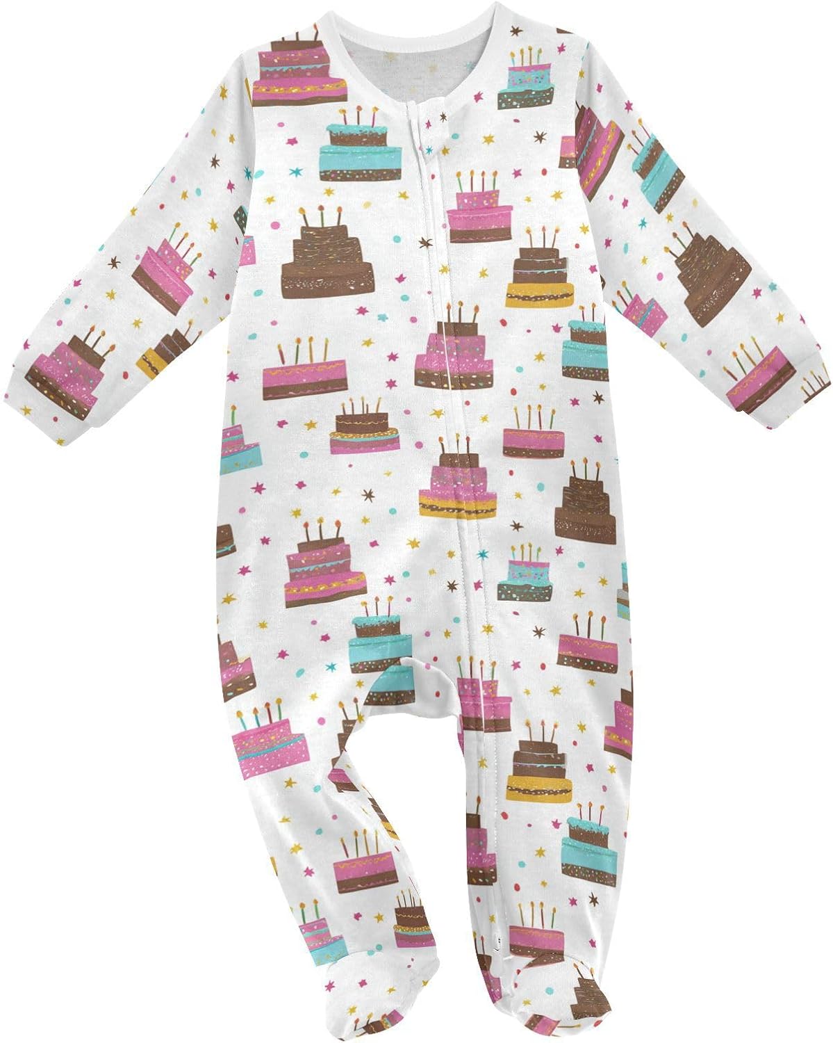 Dussdil Baby One-Piece Footies Newborn Rompers Pajamas Cotton Footed Pjs for Sleep Play Boys Girls