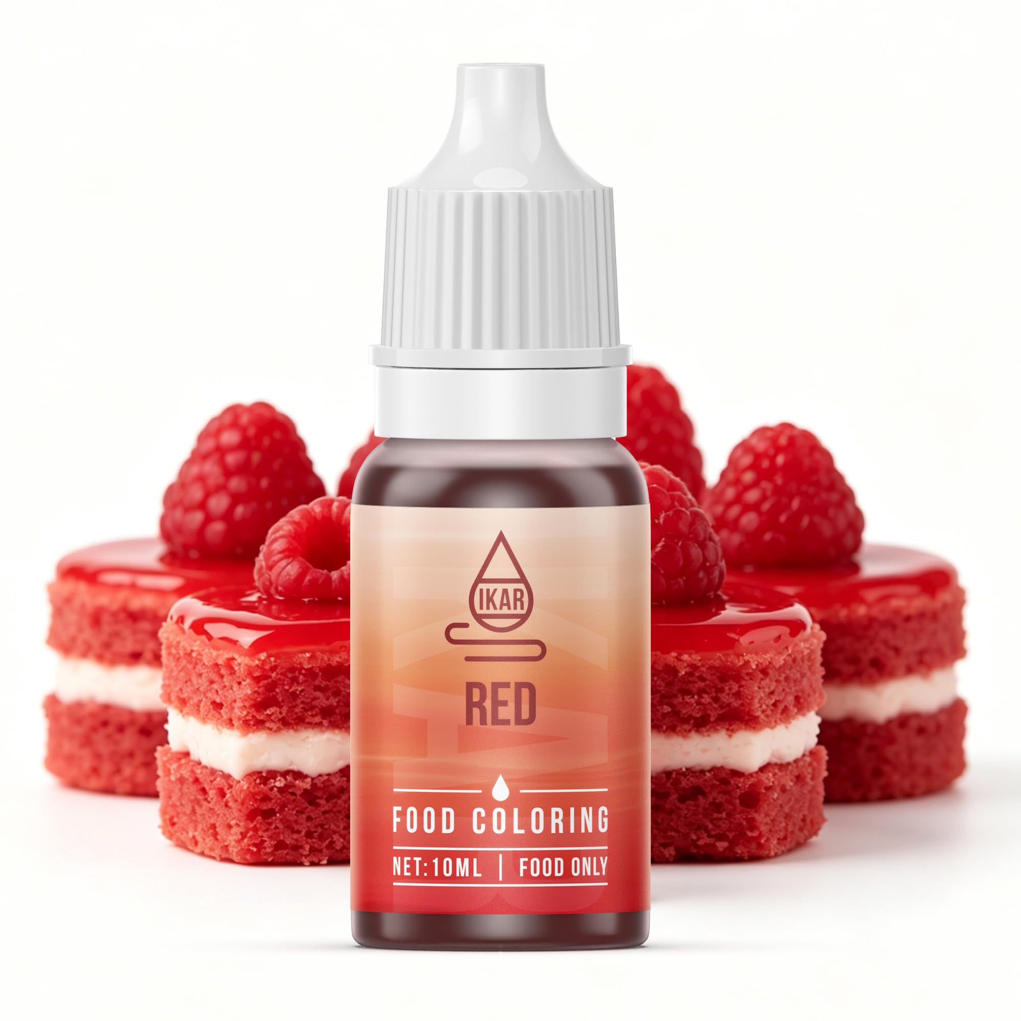 IKAR Lebensmittelfarbe Set – 12x10ml flüssig & hochkonzentriert – Lebensmittelechte Speisefarbe zum Backen, Kochen, Fondant & DIY
